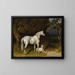 Grijze paard en windhond - Alfred de Dreux — ingelijst kunstwerk aan de muur