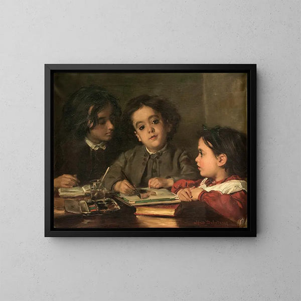 Portretten van intieme - Alfred Dehodencq — ingelijst kunstwerk aan de muur