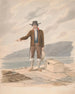 van een man die op de oever staat - Alfred Diston — weergave van het kunstwerk