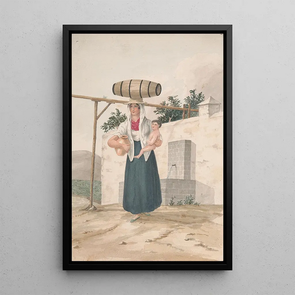 Reproductie van het schilderij Manière de porter les enfants - Alfred Diston