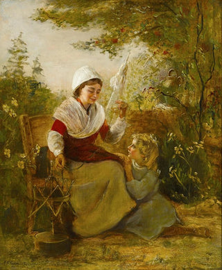 portret van een moeder en haar kind - Alfred Fowler Patten — weergave van het kunstwerk