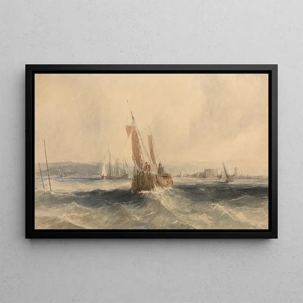 Alfred Gomersal Vickers - Shipping off the Isle of Wight.webp