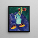 Tulips in a Green Vase - Alfred Henry Maurer — framed artwork on a wall
