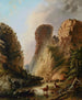 Hert aan de rivier Wyoming - Alfred Jacob Miller — weergave van het kunstwerk