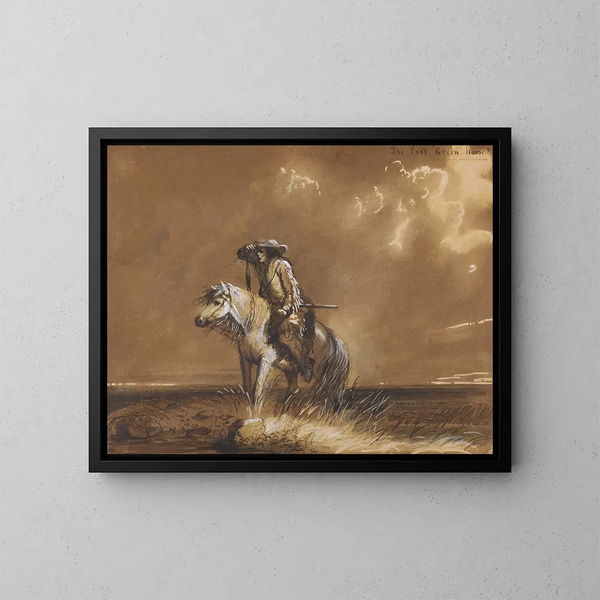 De verloren leerling - Alfred Jacob Miller — ingelijst kunstwerk aan de muur