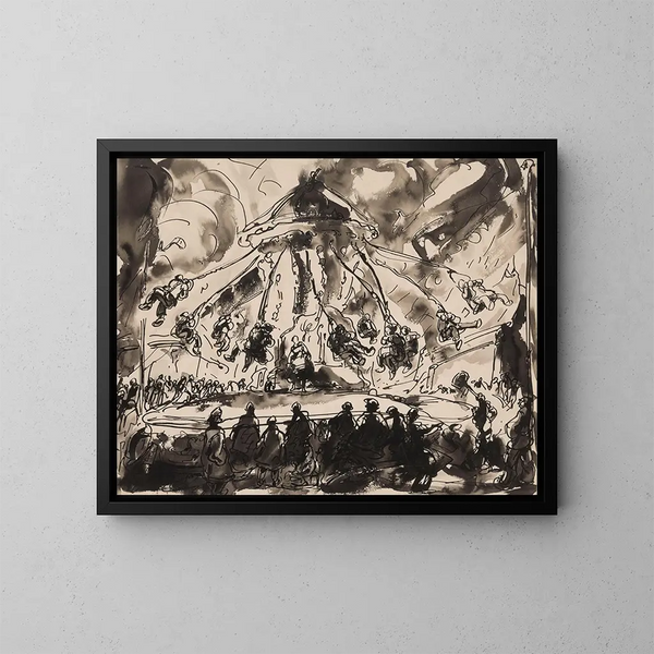 Carrousel - Alfred Ost — ingelijst kunstwerk aan de muur