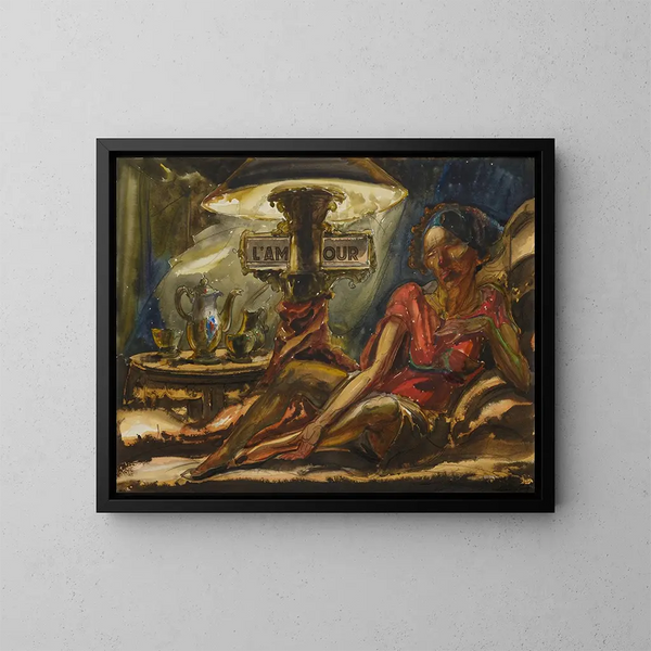 L'amour - Alfred Ost — ingelijst kunstwerk aan de muur