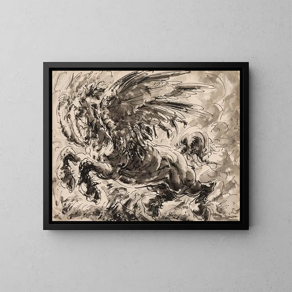 Pegasus - Alfred Ost — ingelijst kunstwerk aan de muur