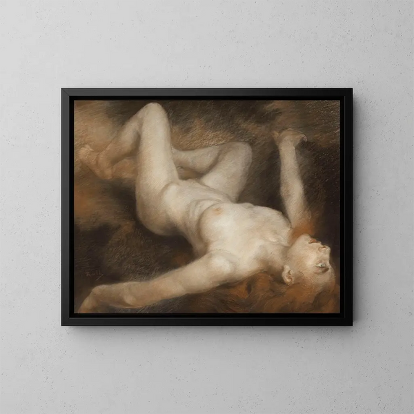Demonisch schilderij - Alfred Philippe Roll — ingelijst kunstwerk aan de muur
