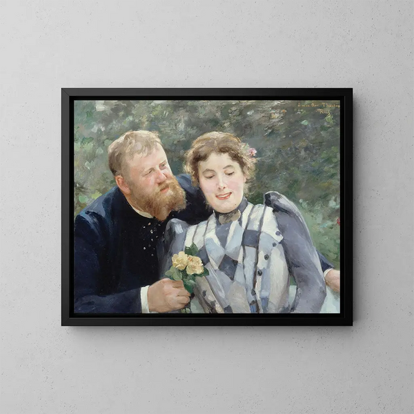 Portret van Thaulow en zijn vrouw - Alfred Philippe Roll — ingelijst kunstwerk aan de muur