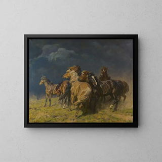 Alfred Roloff - Pferde im Sturmwind.webp