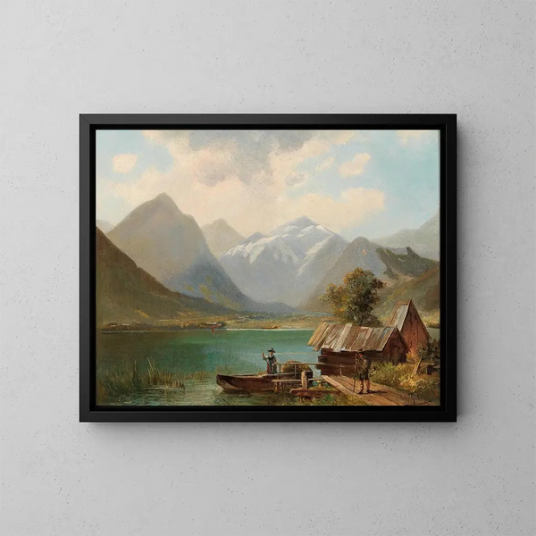 Op het Achensee-meer, Tirol - Alfred Schönberger — ingelijst kunstwerk aan de muur