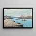 La Seine à Port-Marly, tas de sable - Alfred Sisley — ingelijst kunstwerk aan de muur