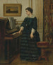 L'absence - Alfred Stevens — weergave van het kunstwerk