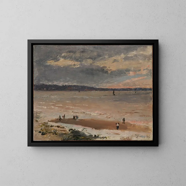 Marine schilderij in Le Havre - Alfred Stevens — ingelijst kunstwerk aan de muur