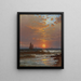 Zeilboten bij zonsondergang - Alfred Thompson Bricher — ingelijst kunstwerk aan de muur