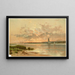 Sunset Shinnecock Bay - Alfred Thompson Bricher — framed artwork on a wall