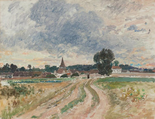 Alfred Wahlberg - A Country Church Study.webp