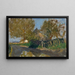 van straat met dorpje en boerderij onder de bomen - Alfred Zoff — ingelijst kunstwerk aan de muur