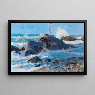 Alfred Zoff - Stormy Seas on a Rocky Coast.webp