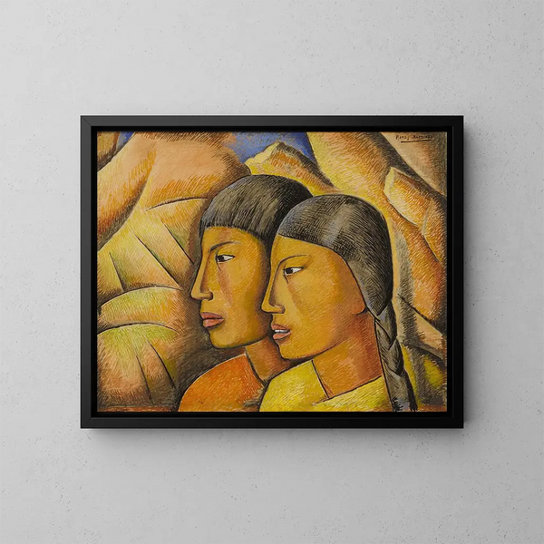 Amantes - Alfredo Ramos Martínez — ingelijst kunstwerk aan de muur
