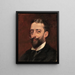 Man met monocle - Alice Pike Barney — ingelijst kunstwerk aan de muur