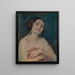 Model dat draperieën vasthoudt - Alice Pike Barney — ingelijst kunstwerk aan de muur