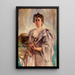 Zelfportret in schilderijjurk - Alice Pike Barney — ingelijst kunstwerk aan de muur