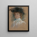 Zelfportret met hoed en sluier - Alice Pike Barney — ingelijst kunstwerk aan de muur