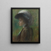 Het hoedje met veren - Alice Pike Barney — ingelijst kunstwerk aan de muur