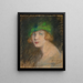 Het groene hoedje - Alice Pike Barney — ingelijst kunstwerk aan de muur