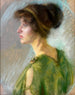 Jonge vrouw in groen - Alice Pike Barney — weergave van het kunstwerk