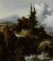 Landschap met waterval - Allaert van Everdingen — weergave van het kunstwerk