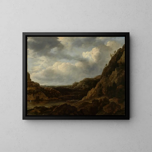 Fjord norvégien - Allaert van Everdingen — ingelijst kunstwerk aan de muur