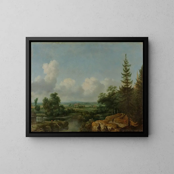 Zweeds landschap - Allaert van Everdingen — ingelijst kunstwerk aan de muur