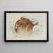 Vis-globe - Allen Ginter — ingelijst kunstwerk aan de muur