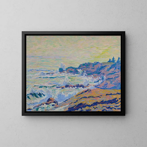 De kustlijn - Allen Tucker — ingelijst kunstwerk aan de muur