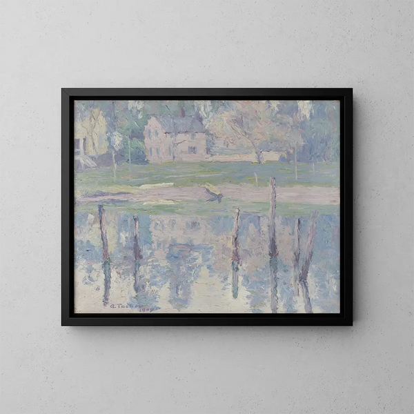 Landschap - Allen Tucker — ingelijst kunstwerk aan de muur