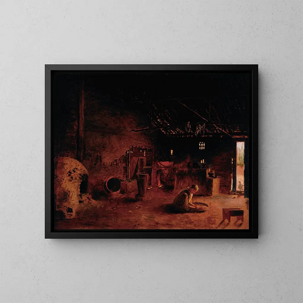 Landelijke keuken - Almeida Júnior — ingelijst kunstwerk aan de muur