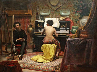 Het rustmodel - Almeida Júnior — weergave van het kunstwerk