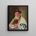 Een portret van een rabbi - Alois Heinrich Priechenfried — ingelijst kunstwerk aan de muur