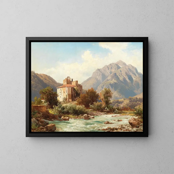 Château de Forst sur l'Adige près de Merano - Alois Kirnig — ingelijst kunstwerk aan de muur