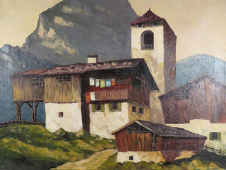 Bergdorp in Tirol - Alois Pfund — weergave van het kunstwerk