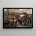 Aan de Latijnse brug in Sarajevo, marktscène in Herzegovina - Alois Schönn — ingelijst kunstwerk aan de muur
