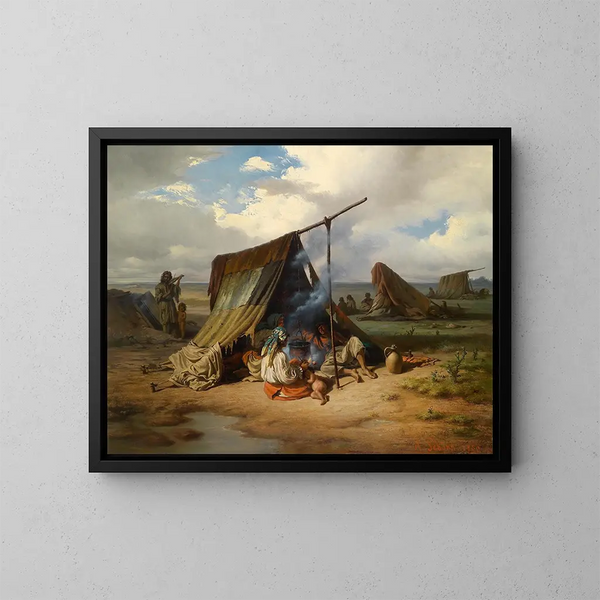 Gitanenschilderij in rust - Alois Schönn — ingelijst kunstwerk aan de muur