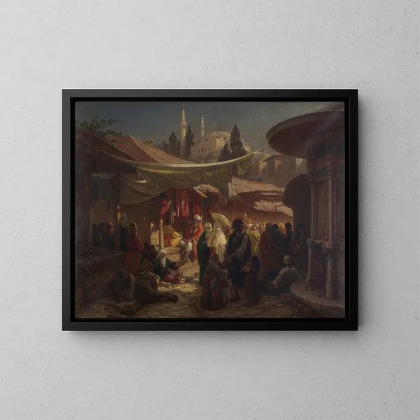 Bazar turc - Alois Schönn — ingelijst kunstwerk aan de muur