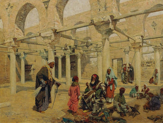 School in Benassa - Alphons Leopold Mielich — weergave van het kunstwerk