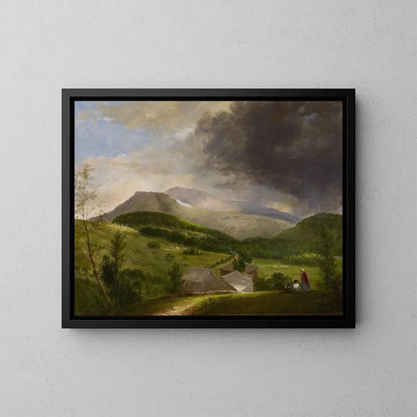 Dreigende storm in de Witte Bergen - Alvan Fisher — ingelijst kunstwerk aan de muur