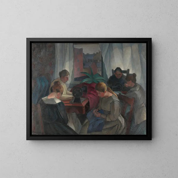 Couturière - Alvar Cawén — ingelijst kunstwerk aan de muur
