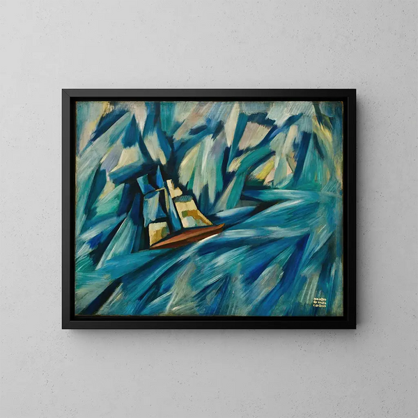 Zeilboot - Amadeo de Souza-Cardoso — ingelijst kunstwerk aan de muur